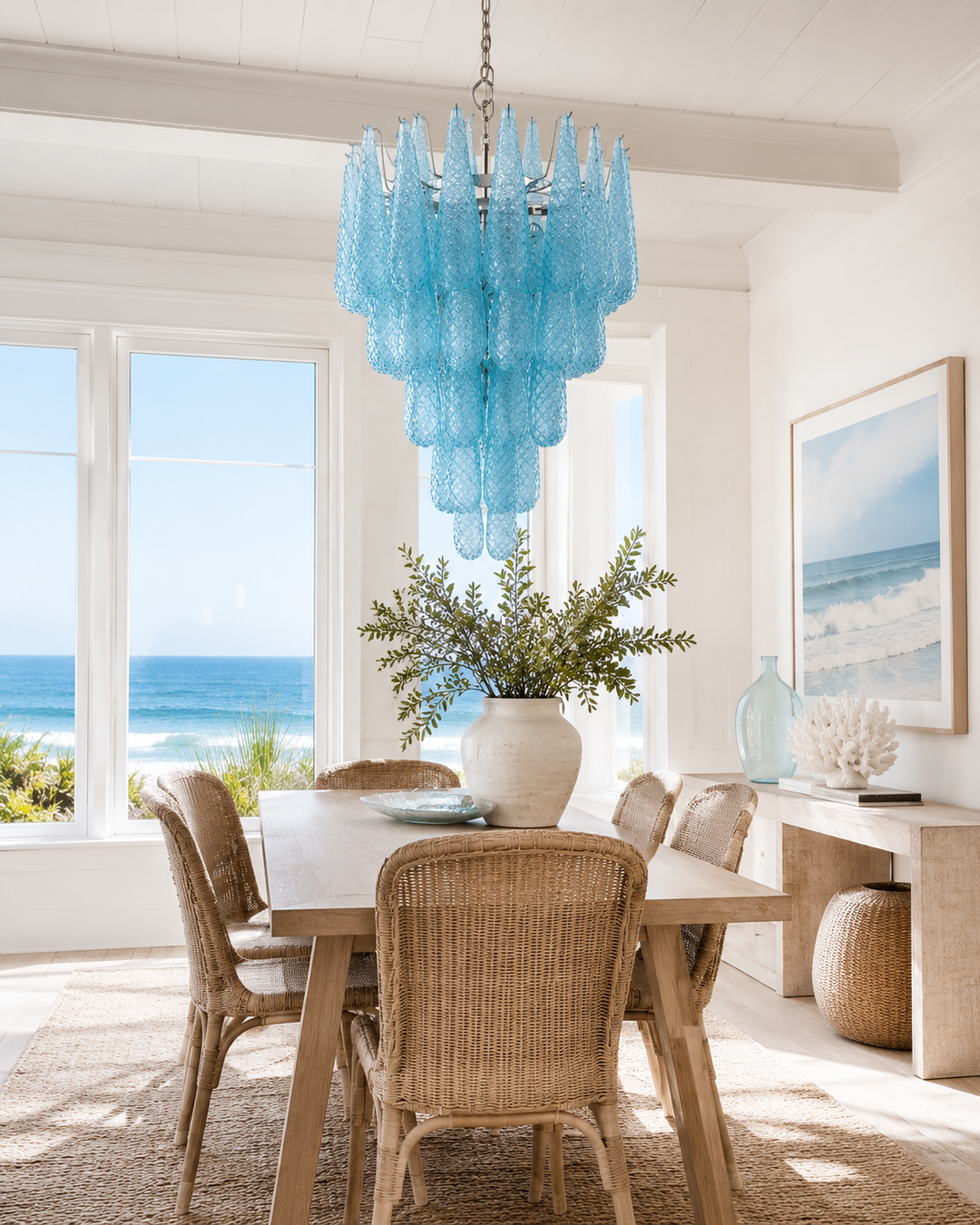 Blue Morano Chandelier