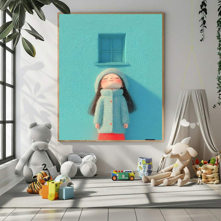 Dreamy Winter Girl Canvas Art