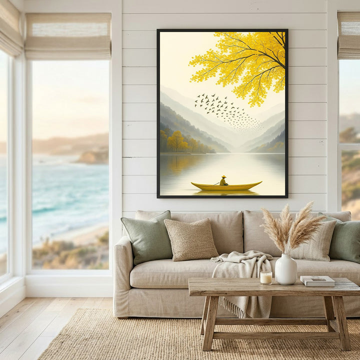 Peaceful Lake Boat Canvas