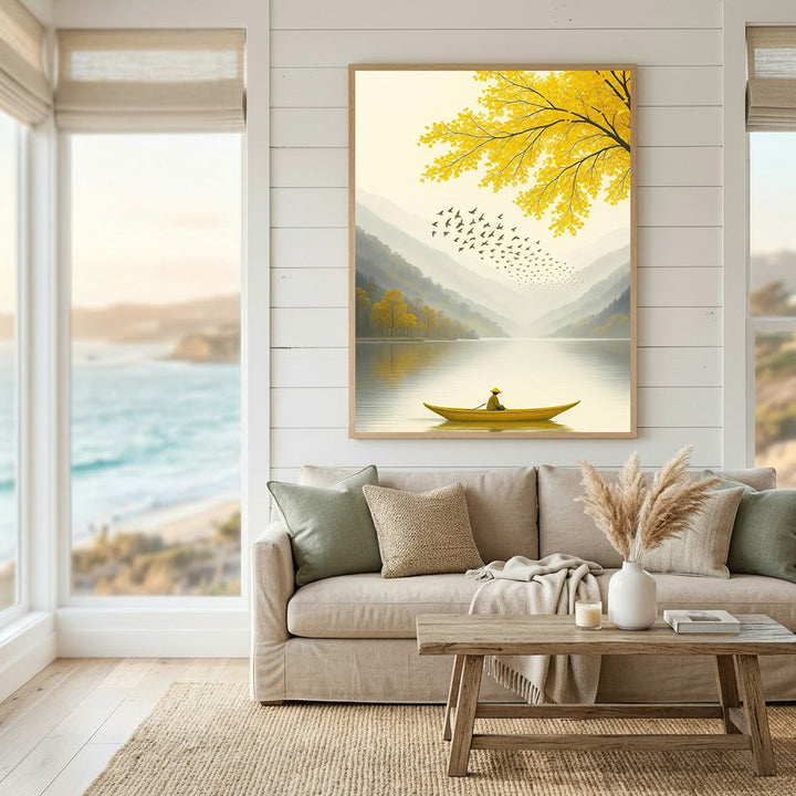 Peaceful Lake Boat Canvas