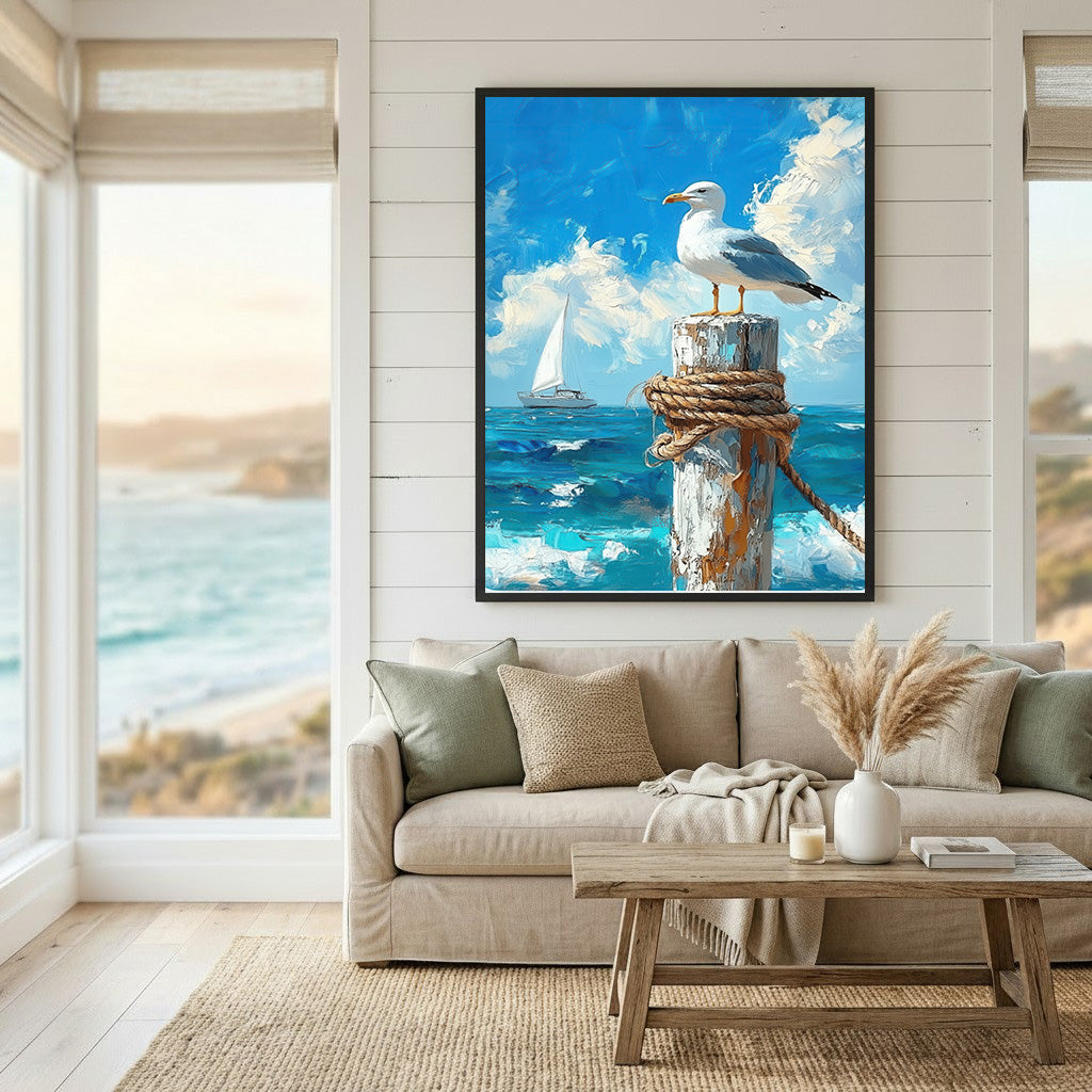 Seagull Ocean Canvas