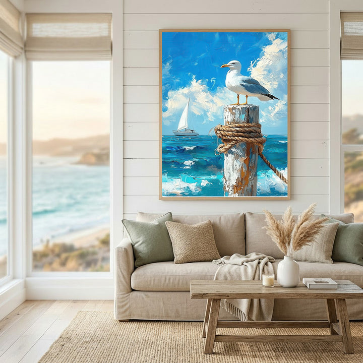 Seagull Ocean Canvas