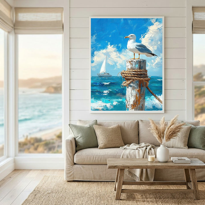 Seagull Ocean Canvas