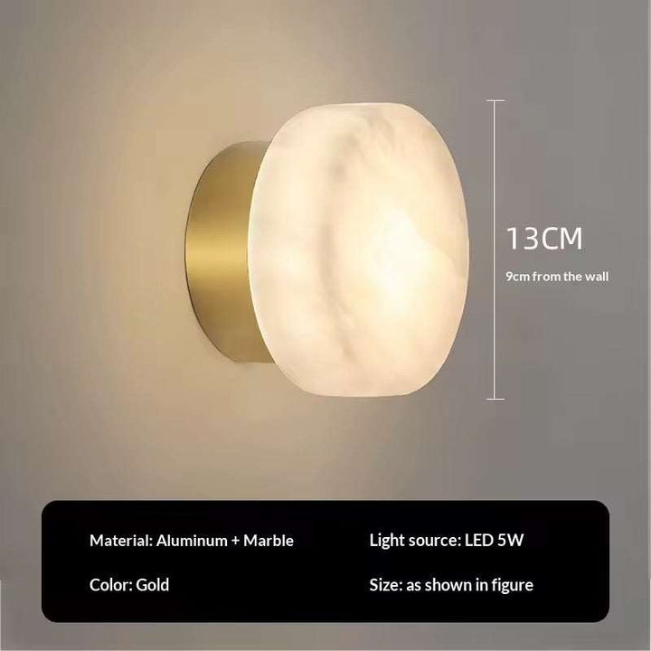 Minimal Spanish Alabaster Wall Sconce