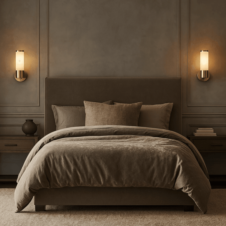 Brass and Alabaster-Style Wall Sconce