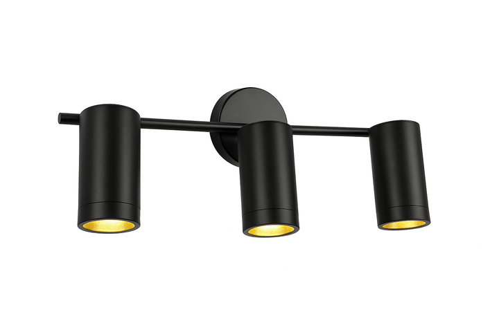 Modern Black Triple & Double Wall Spotlight