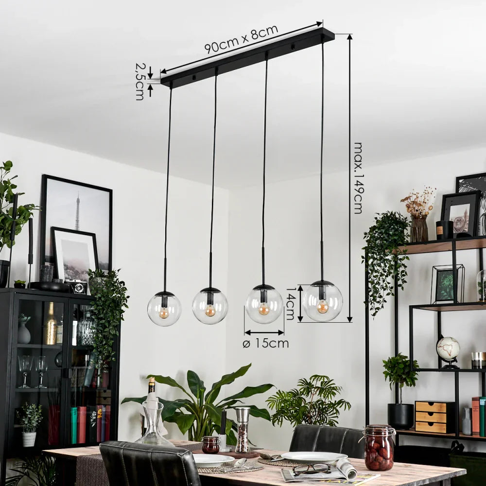 Modern Glass Globe Multi-Pendant Light