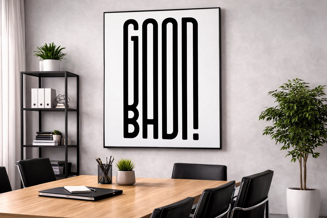 Good Bold Vertical Typography Canvas