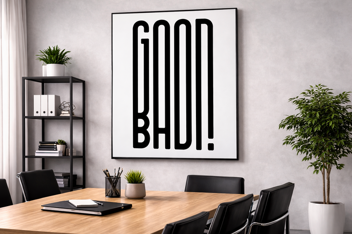 Good Bold Vertical Typography Canvas