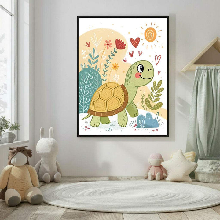 Cute Turtle Nursery Canvas