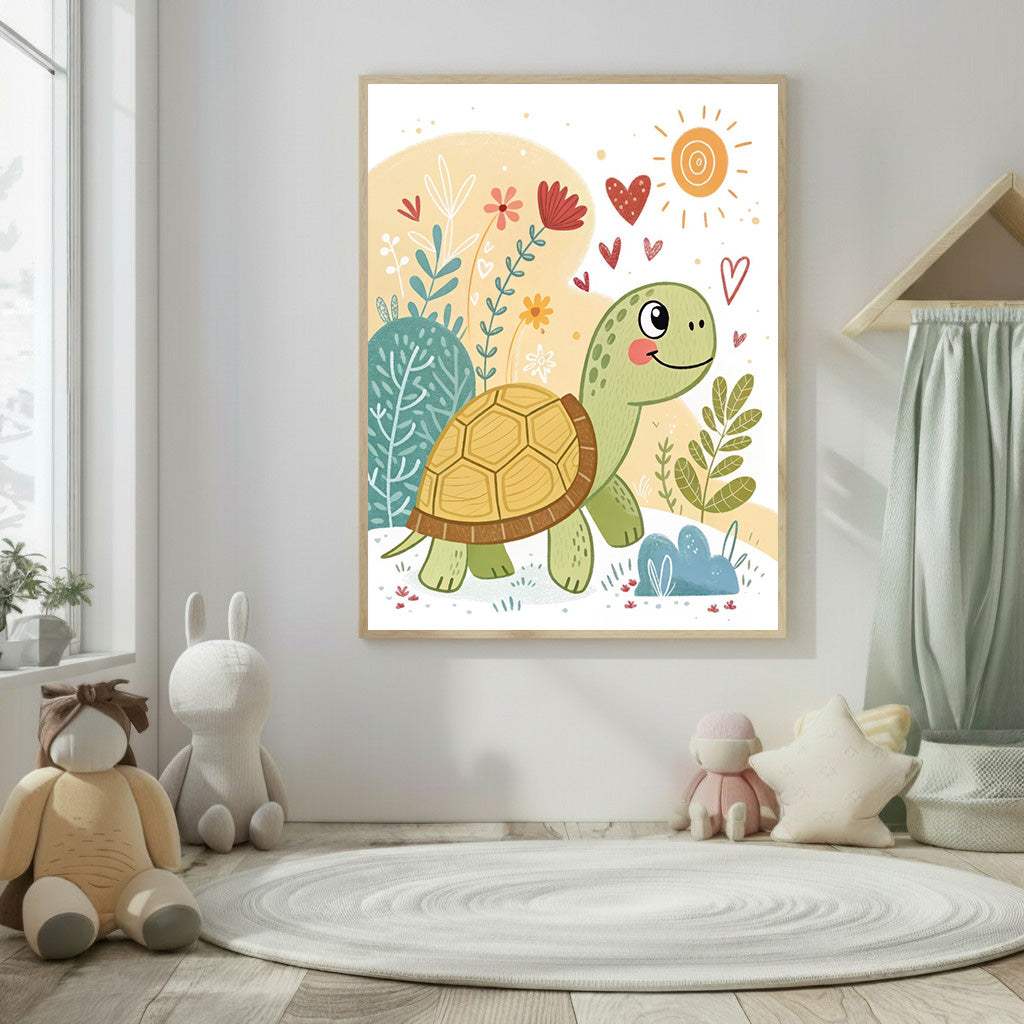 Cute Turtle Nursery Canvas