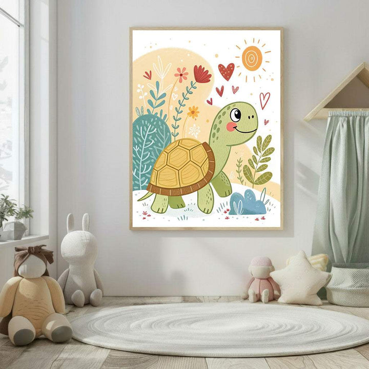 Cute Turtle Nursery Canvas