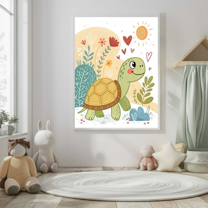 Cute Turtle Nursery Canvas
