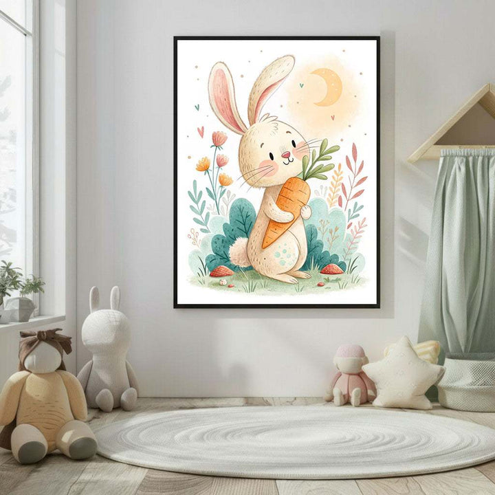 Cute Bunny Nursery Wall Canvas