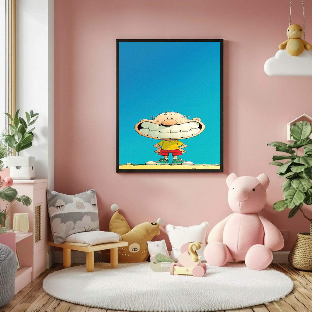 Funny Big Smile Kids Canvas