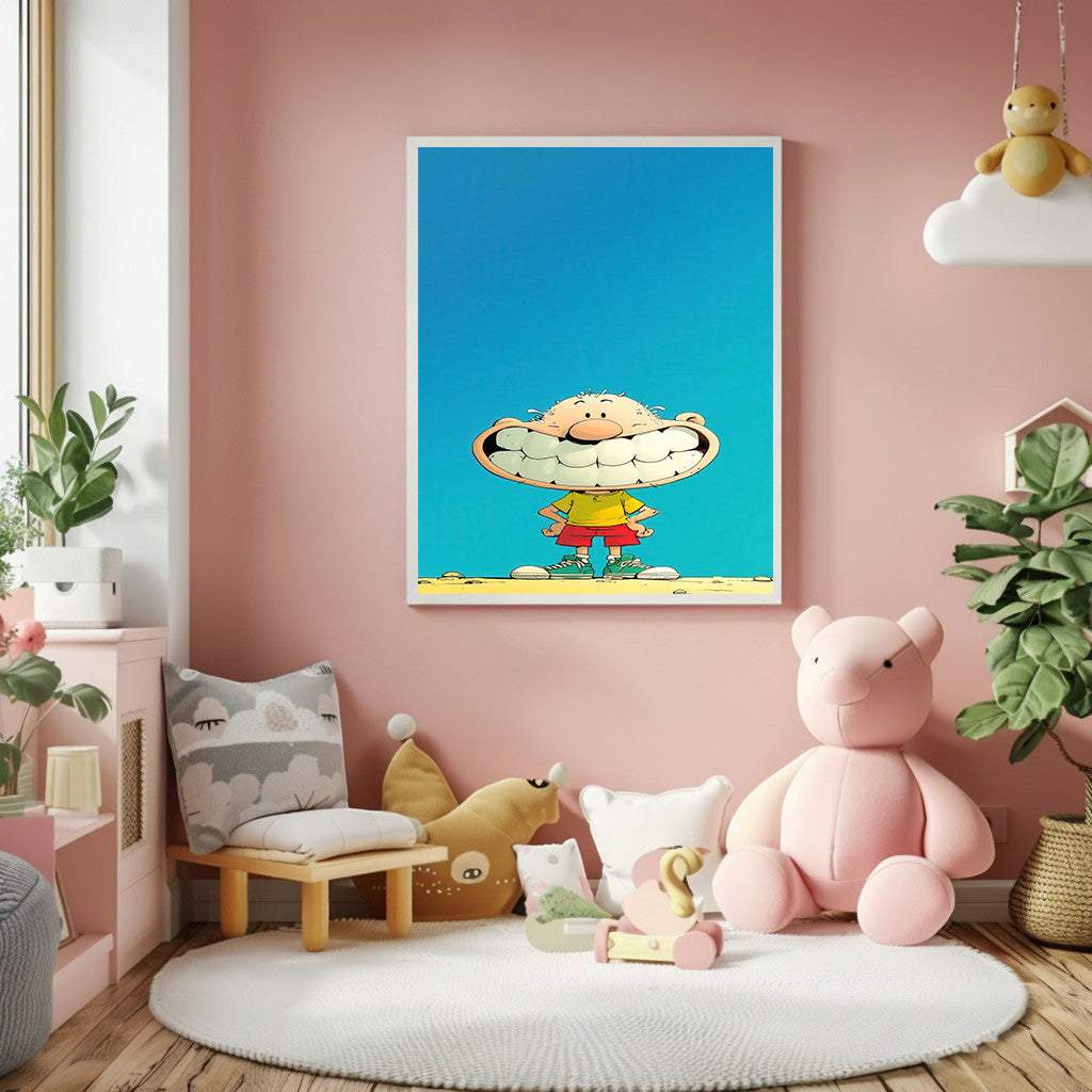 Funny Big Smile Kids Canvas