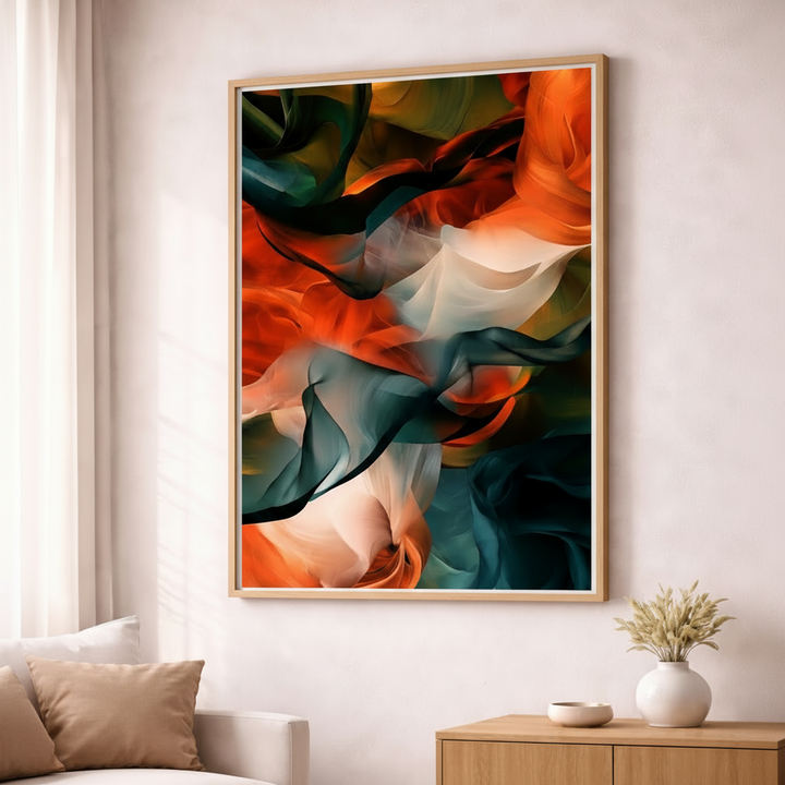 Abstract Flowing Fabric Art Canvas