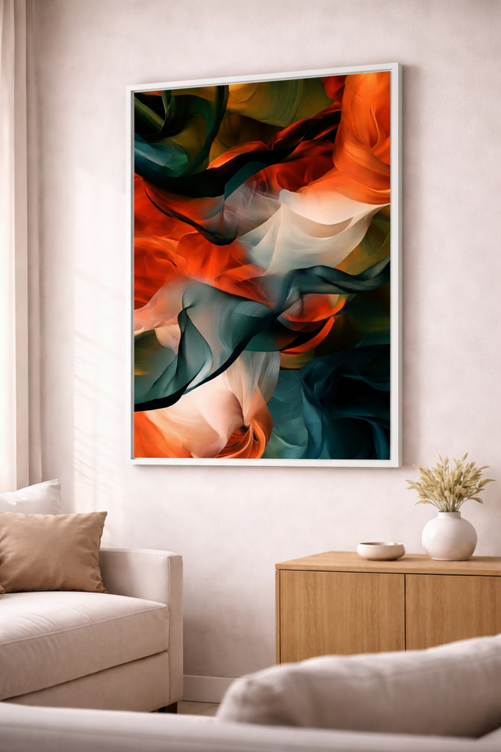 Abstract Flowing Fabric Art Canvas