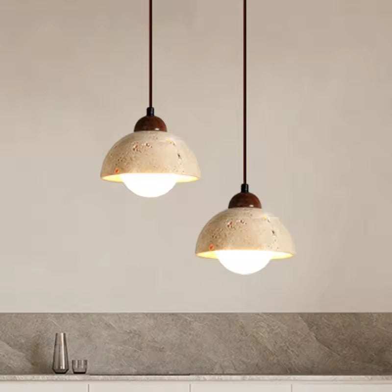 Half Dome Travertine Pendant