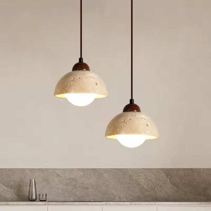 Half Dome Travertine Pendant
