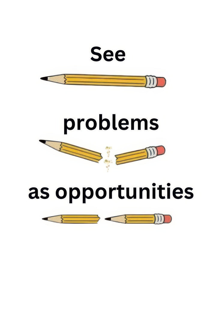 See Problems as Opportunities Canvas with pencil design on premium MDF frame, water and dust resistant surface