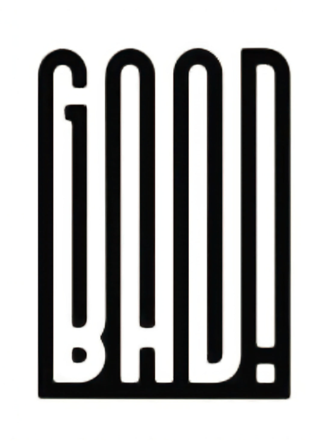 Good Bold Vertical Typography Canvas on premium water-resistant canvas with MDF frame and glass front