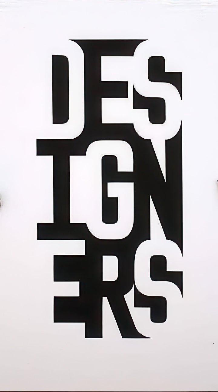 Designers Bold Typography Canvas with MDF frame and glass front, water-resistant premium canvas.