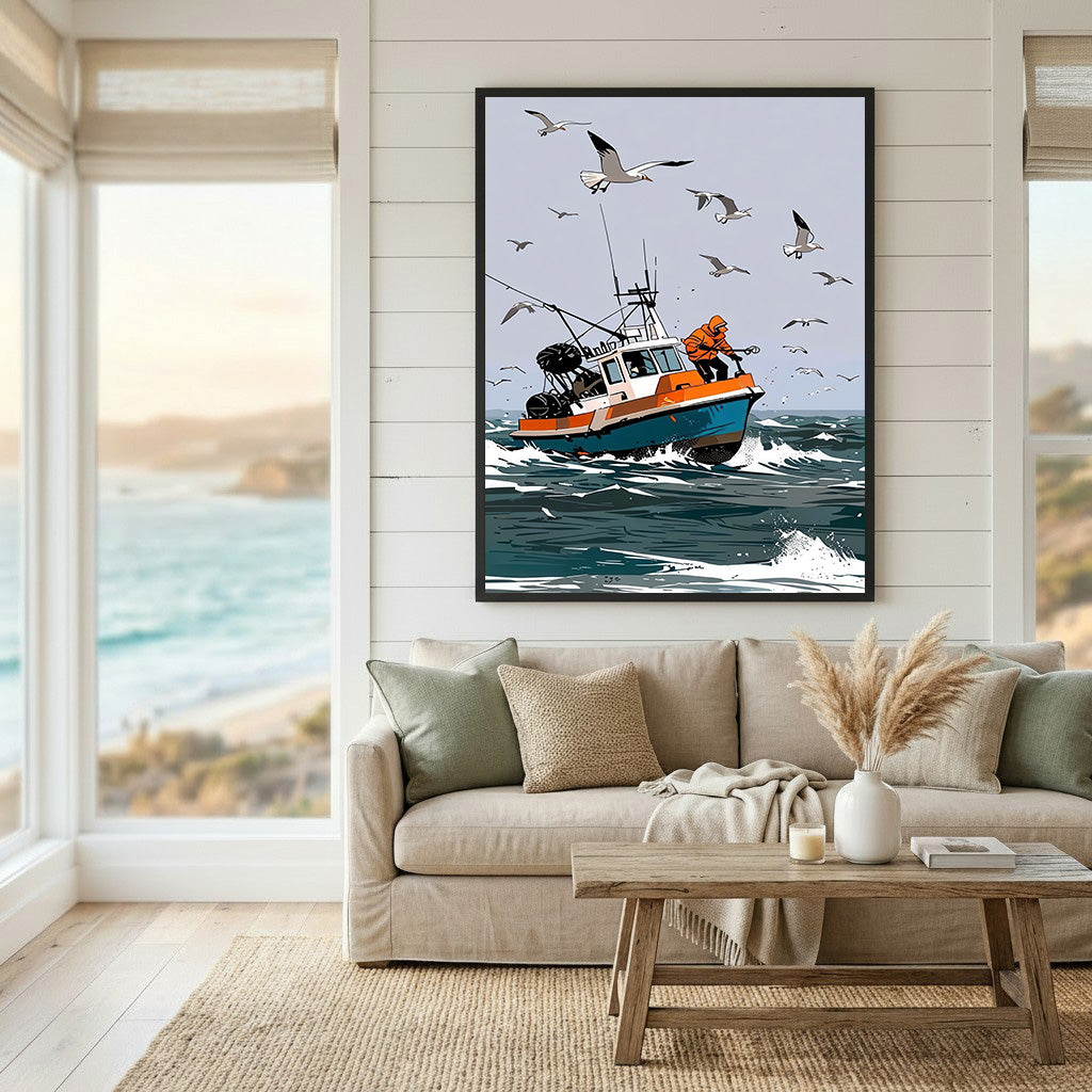 Fishing Boat Canvas Wall Art