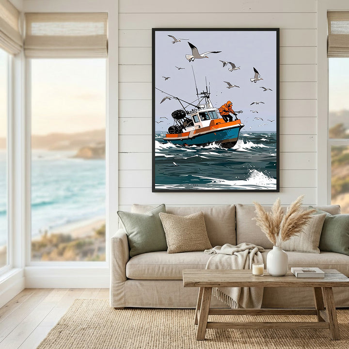 Fishing Boat Canvas Wall Art