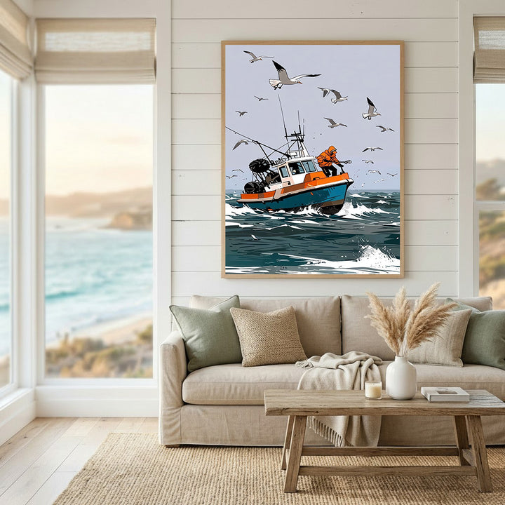 Fishing Boat Canvas Wall Art