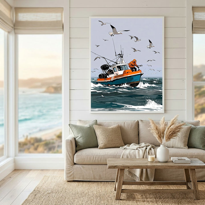 Fishing Boat Canvas Wall Art