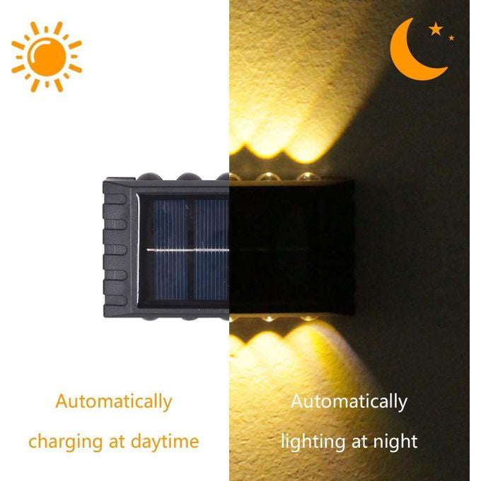 Solar Fence Lights – Up-and-Down Glow set of 2