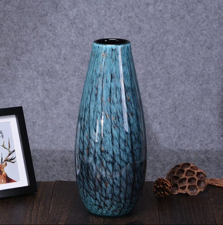 Blue Crackle Glaze Ceramic Vases