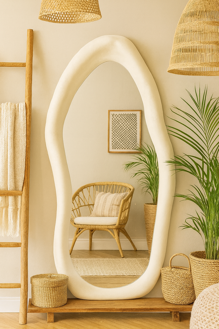 Irregular Fiber Wall Mirror