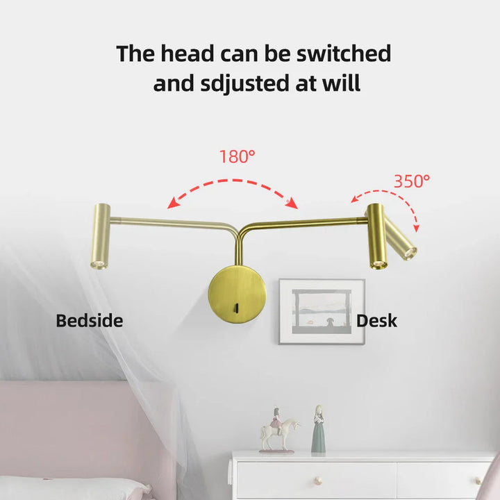 Minimalist LED Rotatable Reading Wall Light