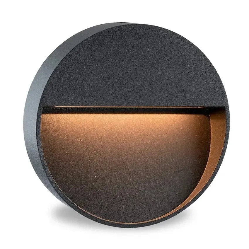 Round Outdoor Recessed Step Light