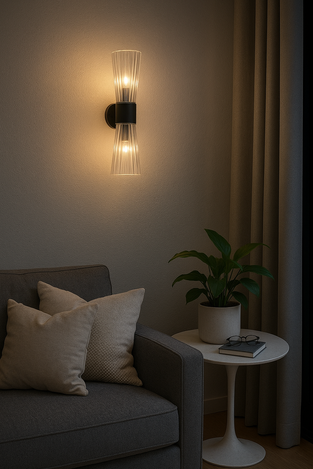 Modern Dual-Light Wall Sconce