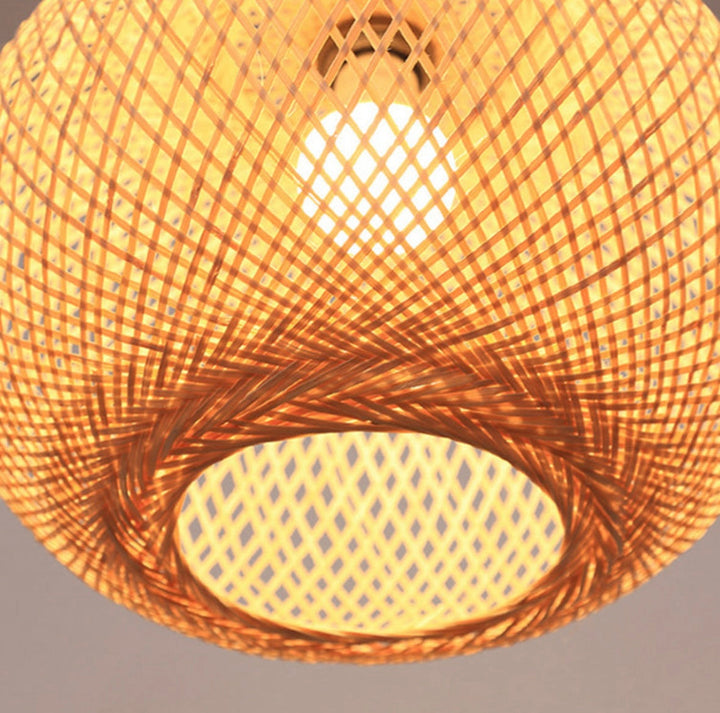 Woven Bamboo Pendant Light