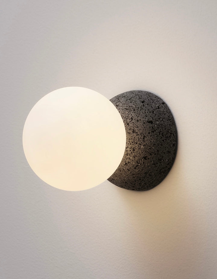 Modern Wall Lights with Concrete and Glass Globes