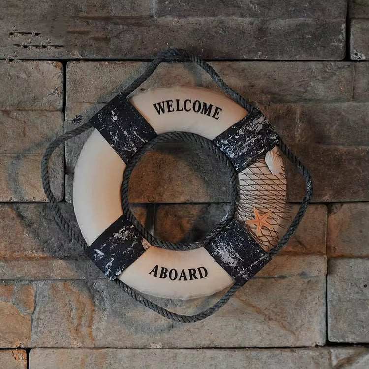 Life Ring Decor Navy Blue
