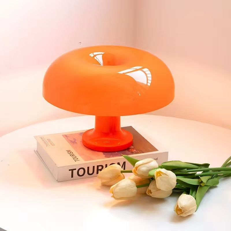 Modern Orange Mushroom Table Lamp
