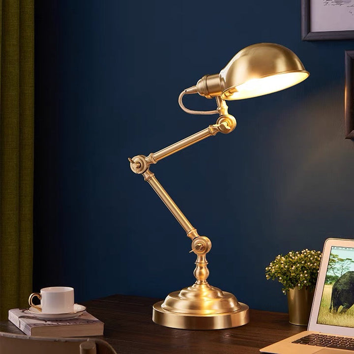 Golden Adjustable Desk Lamp