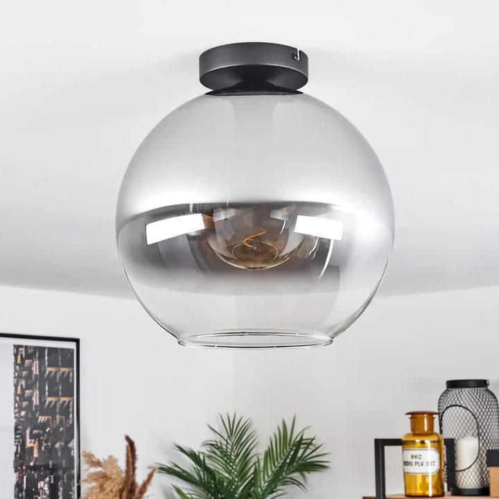 Modern Rose Gold Glass Globe Ceiling Light