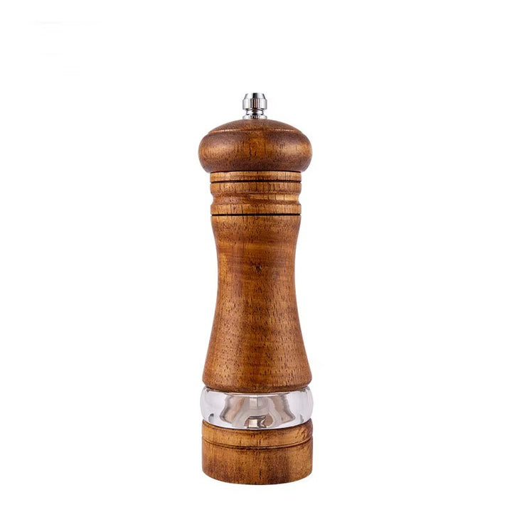 Natural Wood and Glass Pepper Mill