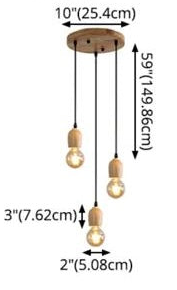 Modern Minimalist Pendant Light with Wooden Accents