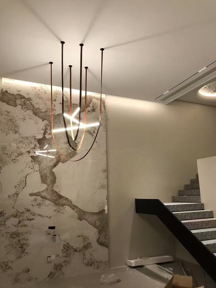 Belt LED Ceiling Chandelier - Set of 3