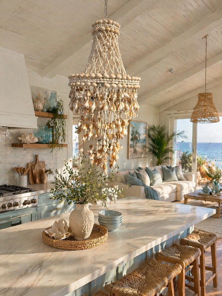 Boho Shell Chandelier