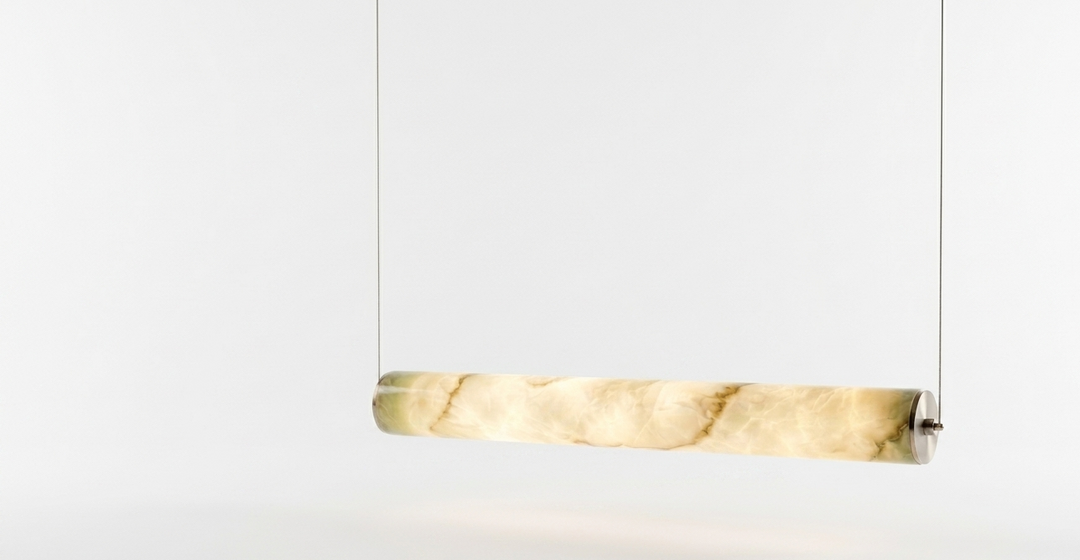 Alabaster Tube Linear Chandelier