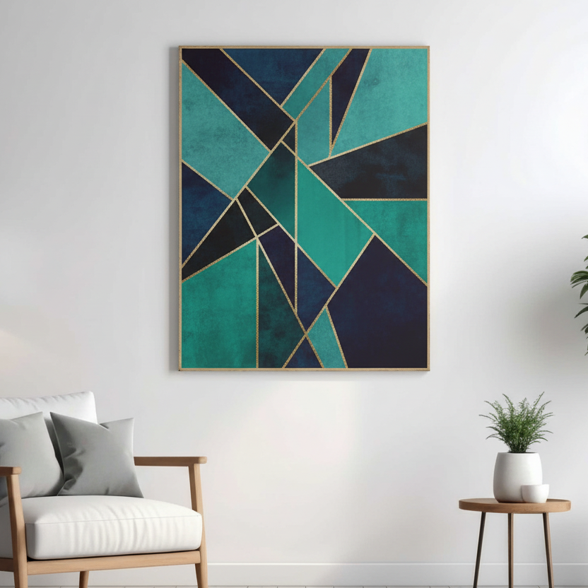 Modern Botanical Gold Line Wall Art