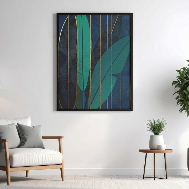 Modern Botanical Gold Line Wall Art